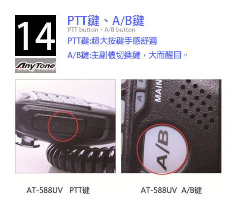 雙頻車用無線電對講機 AT-588UV